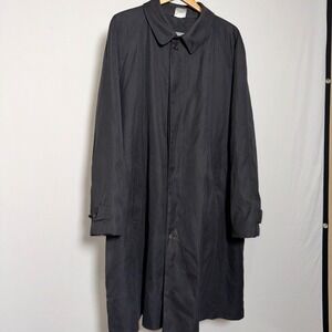 Allegri Men Black Trench Coat Made in Italy Rain Jacket EU 58 AI3717 C7440 924